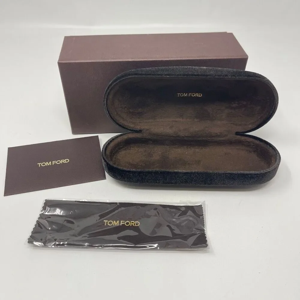 Tom Ford Eyeglasses Sunglasses Case Box Cleaning Cloth Brown Card in Envelope